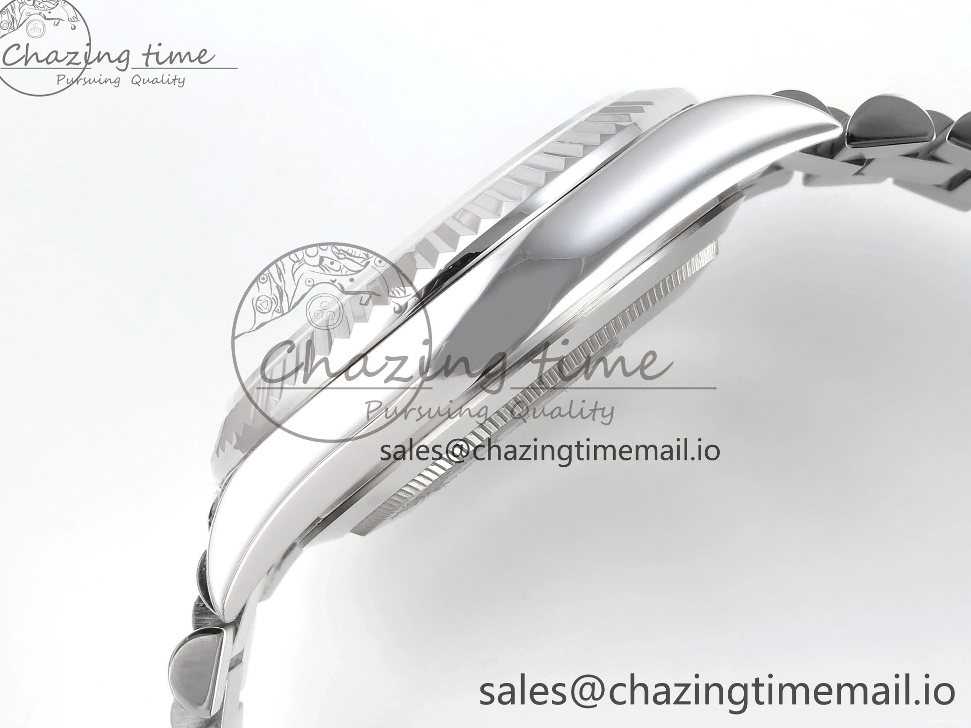 0507 Tailored Day Date 40 SS 228239 KF 1:1 Best Edition Green Roman Dial on President Bracelet VR3255 (Gain Weight) 826
